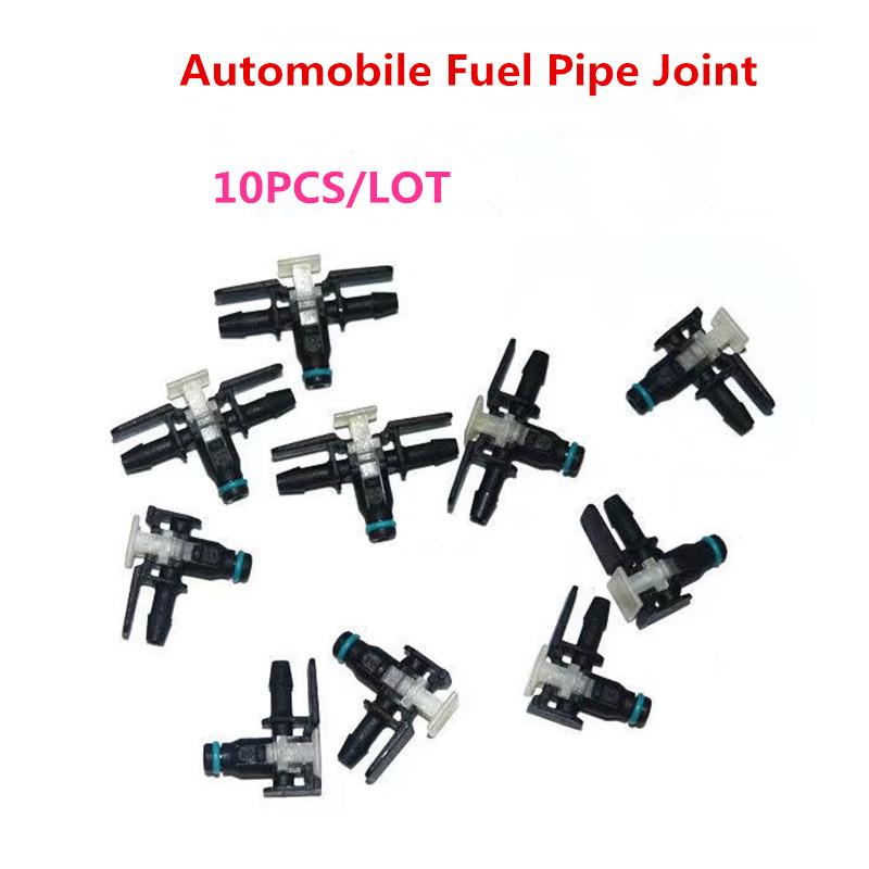 10PCS Automobile Fuel Pipe Joint Adapters for Bosch Fuel Injector Joint Three-way Two-way Fuel Return Pipe Quick Plug