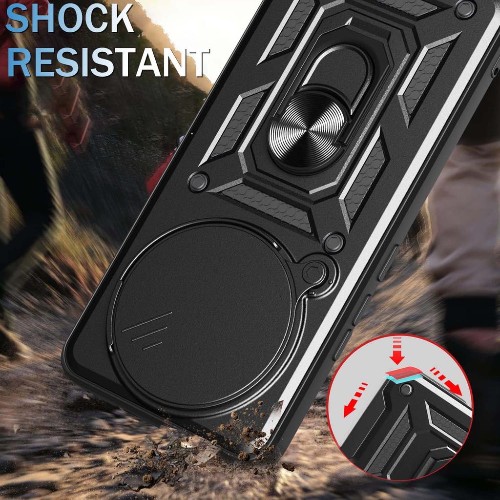 Gepanzerte Schutzhülle mit Magnetring für Redmi Note 14 13 Pro Plus 4G 5G Handyhülle mit Kameraschutz
