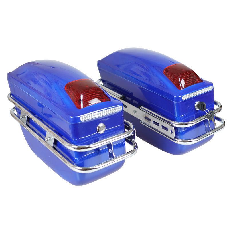 K6 Motorrad-Seitenbox mit Lichtern – 2 oder 3 Boxen, ABS-modifizierter Kofferraum und Heckbox