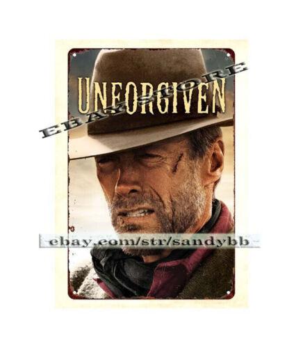 

house wall decor 1992 Unforgiven movie poster clint metal tin signAluminum 20x30cm（7.8x11.8inch）