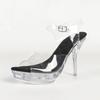 13CM Women Transparent High Heel Sandals, Thin Stiletto Platform Crystal Slippers, Sexy Nightclub Catwalk Shoes LFD-19876-1