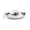 Wide Round Mixing Bowl Rustless Steel Fruit Bowl Large Capacity Salad Bowl  Food Storage