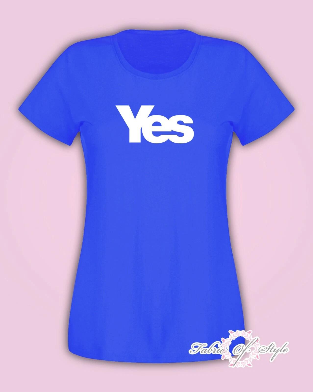 Yes Scotland Referendum Scottish Scotland Brexit T- Shirt Female Royal Blue S