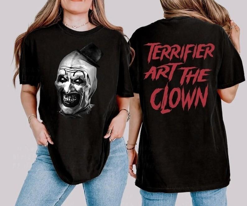 Art The Clown Shirt, Scary Horror Movie Clown T-Shirt, Creepy Heart Hands Tee