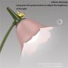ABWR-Pink Flower LED Table Lamp Cute Adjustable Touch Rechargeable Battery Night Light For Dorm Reading Light