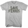 Ferris Bueller's Day Off Save Ferris Penant Gray Heather T-Shirt Mens Womens Tees Top