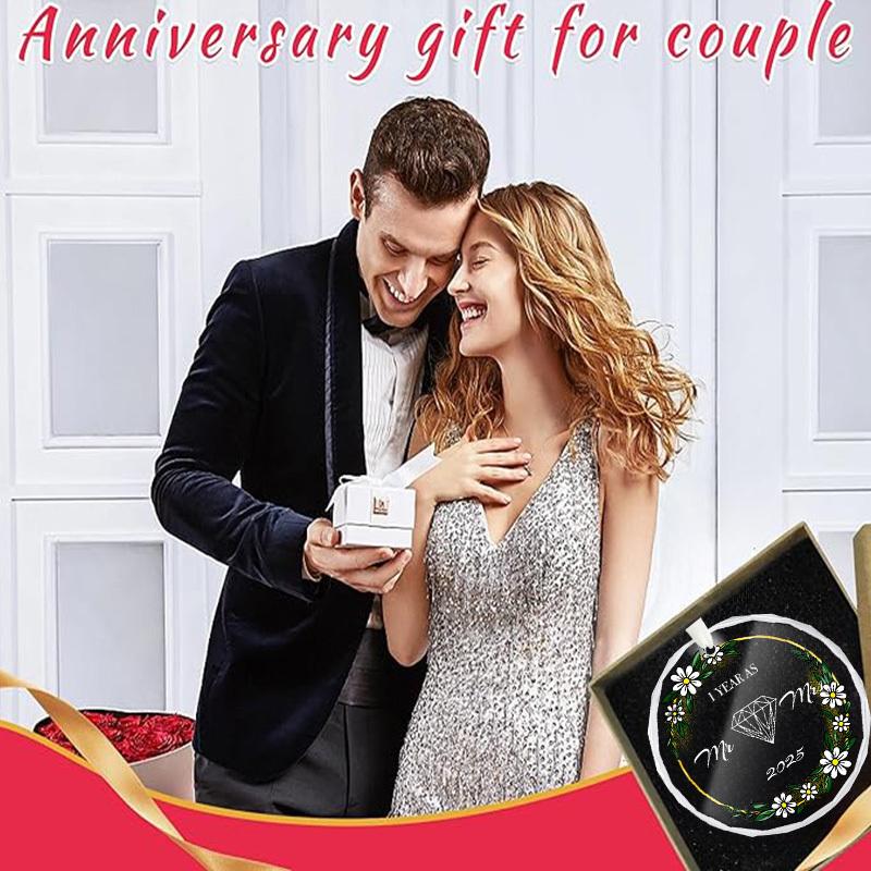 1pc/2pcs Wedding Ornament 2025 – Perfect Mr and Mrs Gifts & Bride Gift