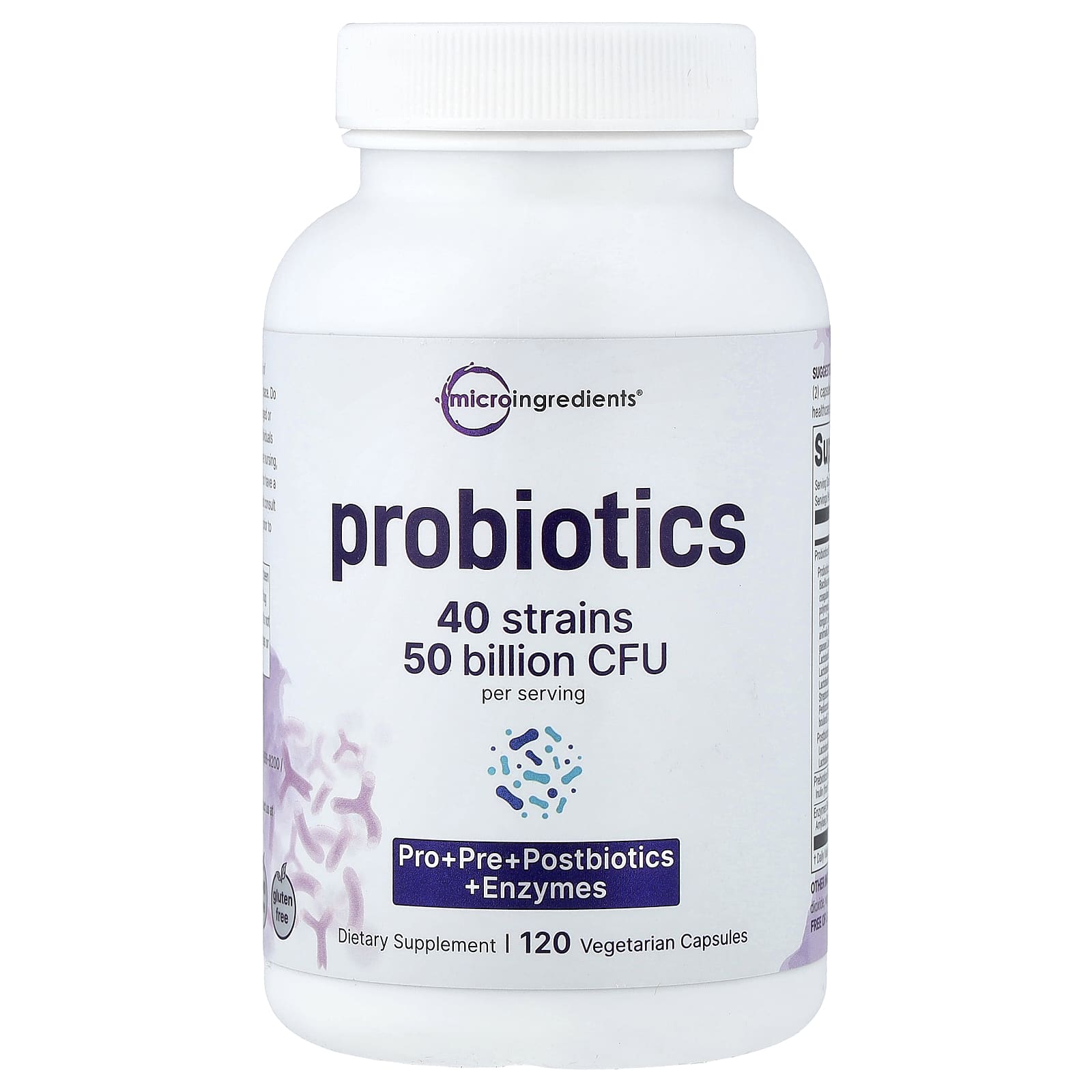 

Micro Ingredients, Probiotics, 120 Veggie Capsules