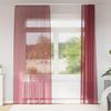 VidaXL Voile Curtains with Rod Pockets 2 Pcs Burgundy Red, Net Curtain, Sheer Curtain, Window Voile, 4102248