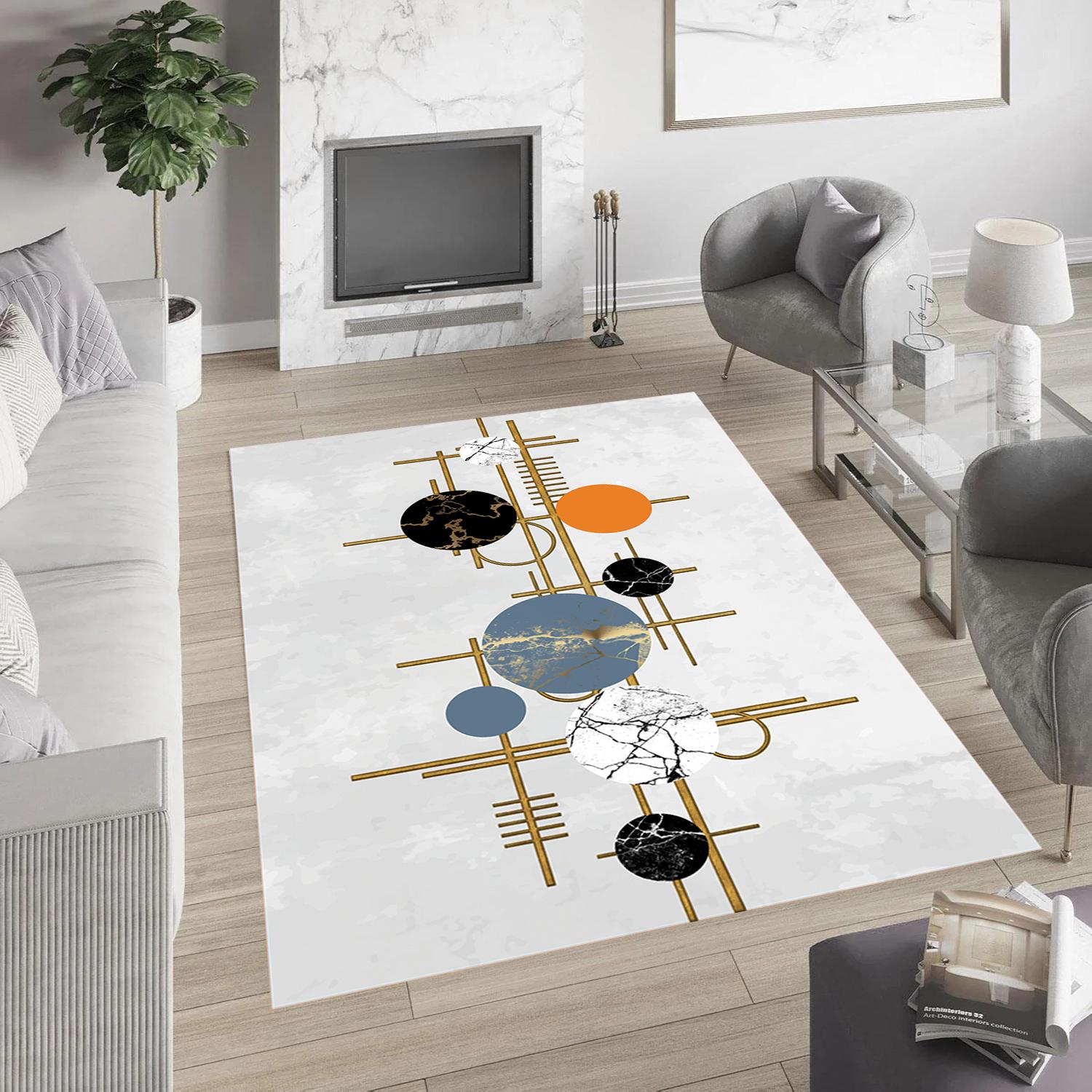 

Rovigo Home Моющийся ковер с принтом RVG0947-FNL182 50x80 кремовый