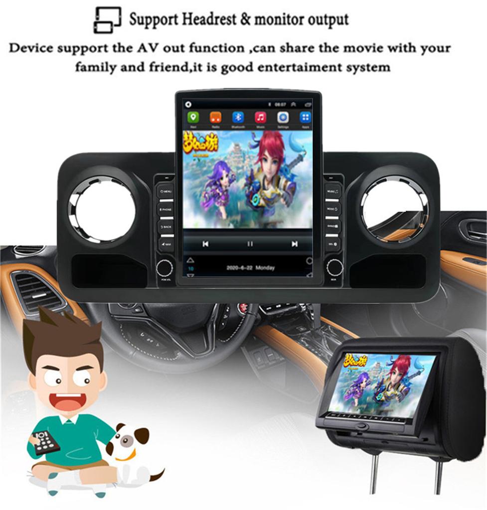 For 2018-2022 Mercedes Sprinter 9.7" Vertical Stereo Radio Nav Head Unit FM WIFI
