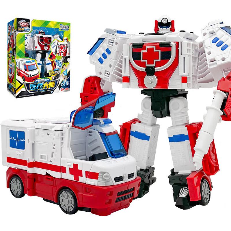 New ABS Carbot Transforming Robot To Car Toys Action Figures Two Mode Transformation Rescue Car Toy for Child Gift