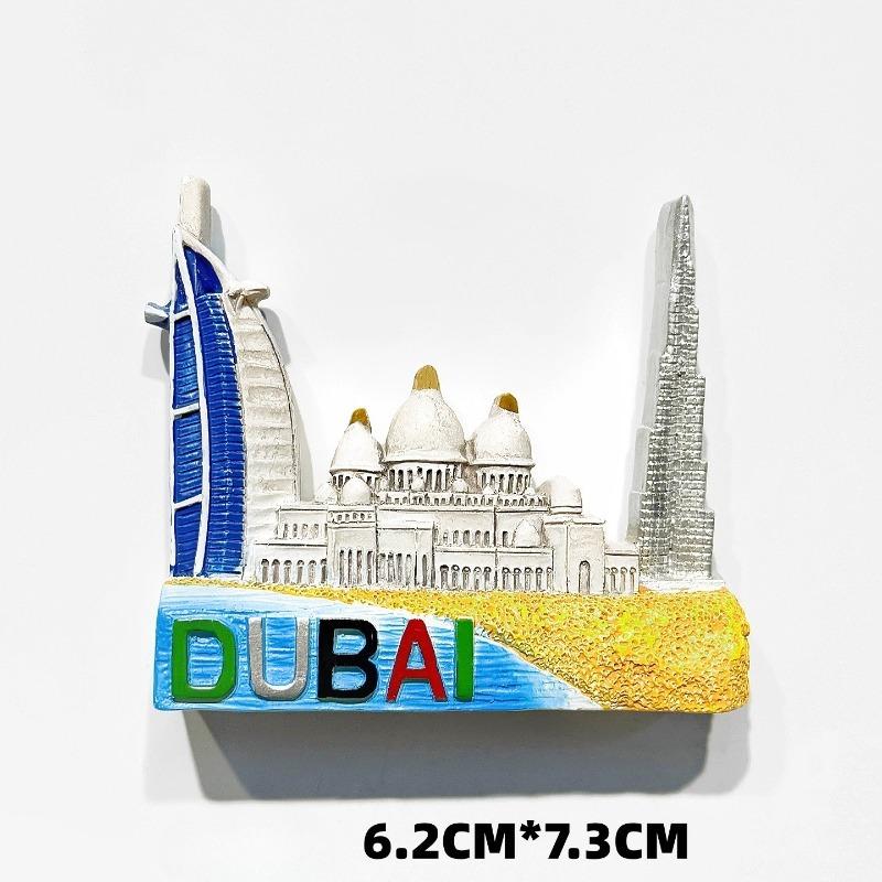 Dubai Refrigerator Stickers Burj Al Arab Travel Souvenirs Burj Khalifa Tower Jumeirah Mosque Fridge Magnets Gifts Home Decor
