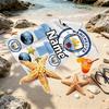 Custom Name Personalized Manchester City FC Print Beach Towel, for Trip Camping Beach Party Home Decor, Birthday Gift for Family & Friends