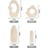 Unique White Ceramic Donut Vase 8.5 & 5.7 Inch - Set of 2 | Decorative Donut Vase for Dried Flowers & Pampas Grass
