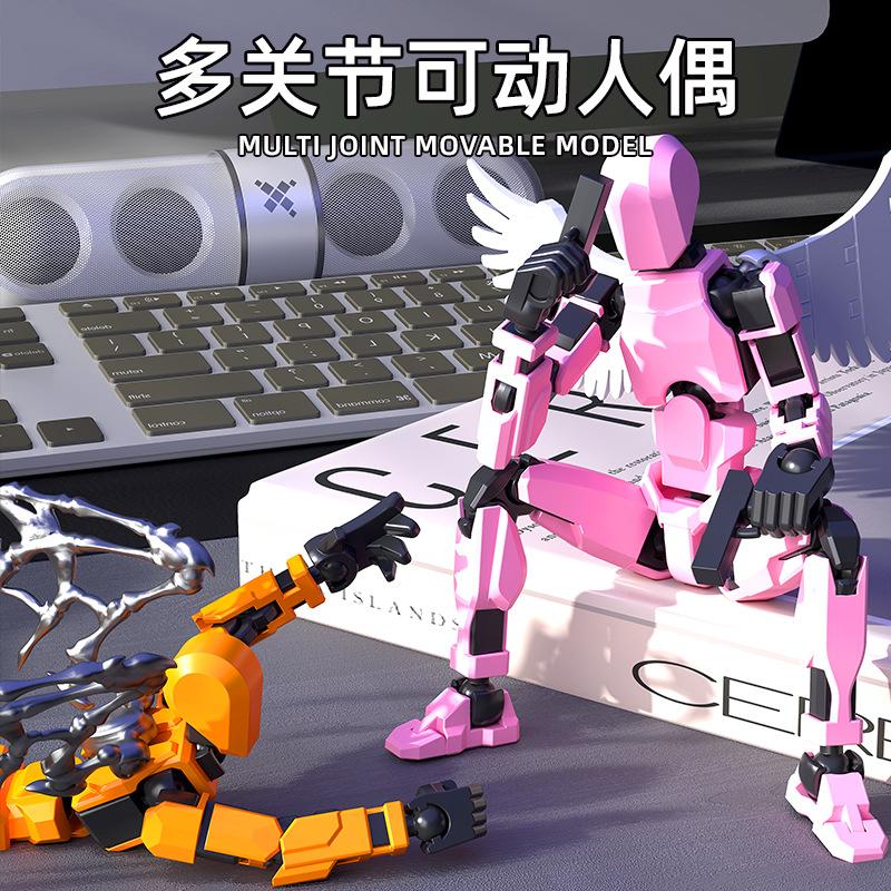 (Assembly Completed )13 Action Figure Titan Multi-Jointed Movable Shapeshift Robot T13 Action Lucky Robot Figures Toys Kids Gift