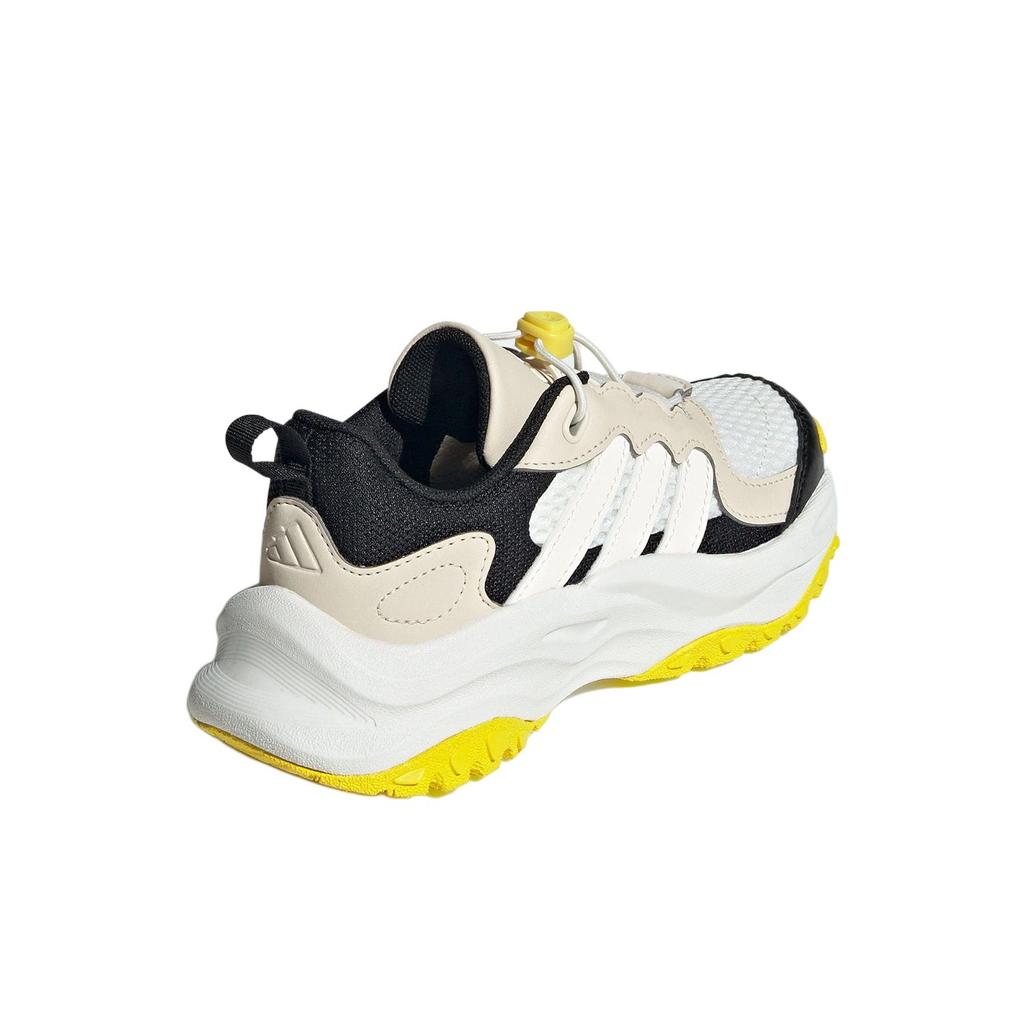 Adidas Maxxwavy Comfortable Versatile Non-Slip Breathable Low-Top Casual Shoes Kids Casual Shoes Light-Ivory Black Yellow JR5873