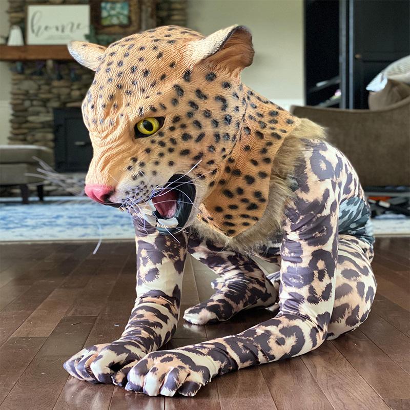 

Латексная маска ягуара Adult size оранжевый