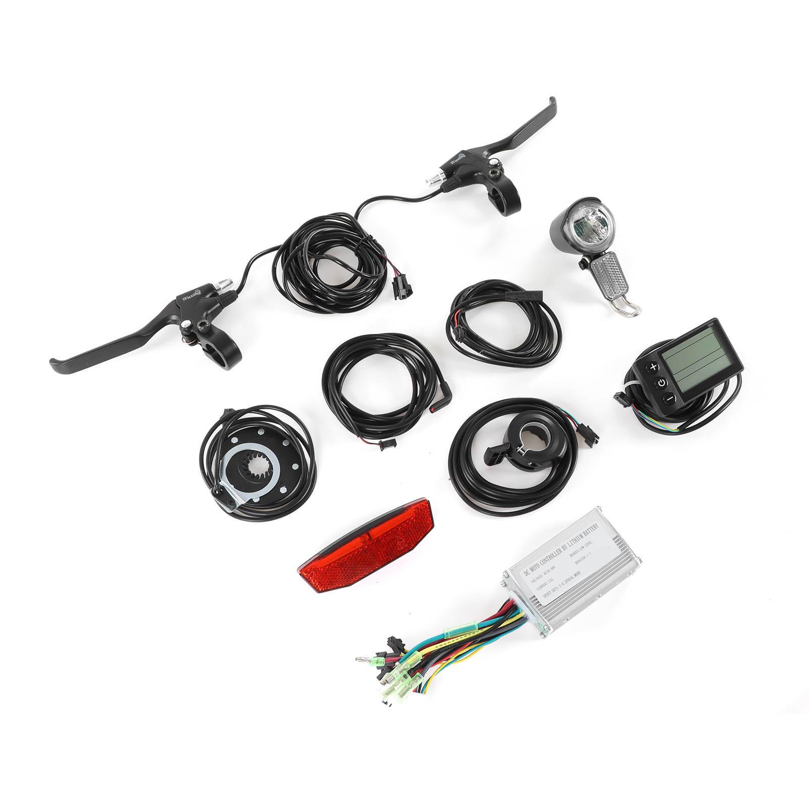 

22A Electric Bike Controller LCD S866 Kit with Headlight Thumb Throttle Brake Panel Power Assist Sensor SM Plug