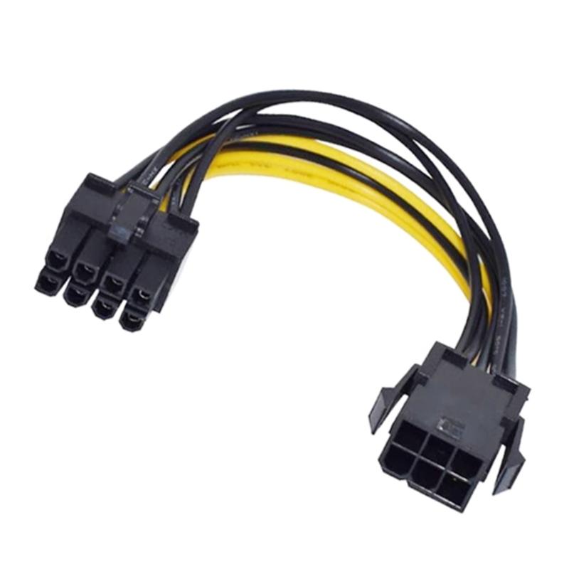 

PCIe Power Extension Cable PCIe 6Pin Male to 8Pin Female Converters Adapter Cable for PCIExpress Powereds GPU Video