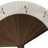 Folding Kyoto Made In Carved Karaki Large Short Pearlescent Dragonfly Fan, Style, Japan, High-quality Wood, Length, Background, Design.
