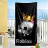 Roblox Strandtuch Hohe Saugfähigkeit & Schnelltrocknend Bequem Leicht Tragbar für Schwimmen, Strand, Camping, Reisen, Strandzubehör, Fitnessstudio