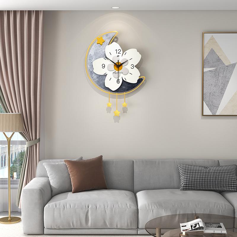 New Wall Clock Light Luxury Modern Home Fashion Watch Living Room Creative Simple Dining Clock Wall High-end Sense