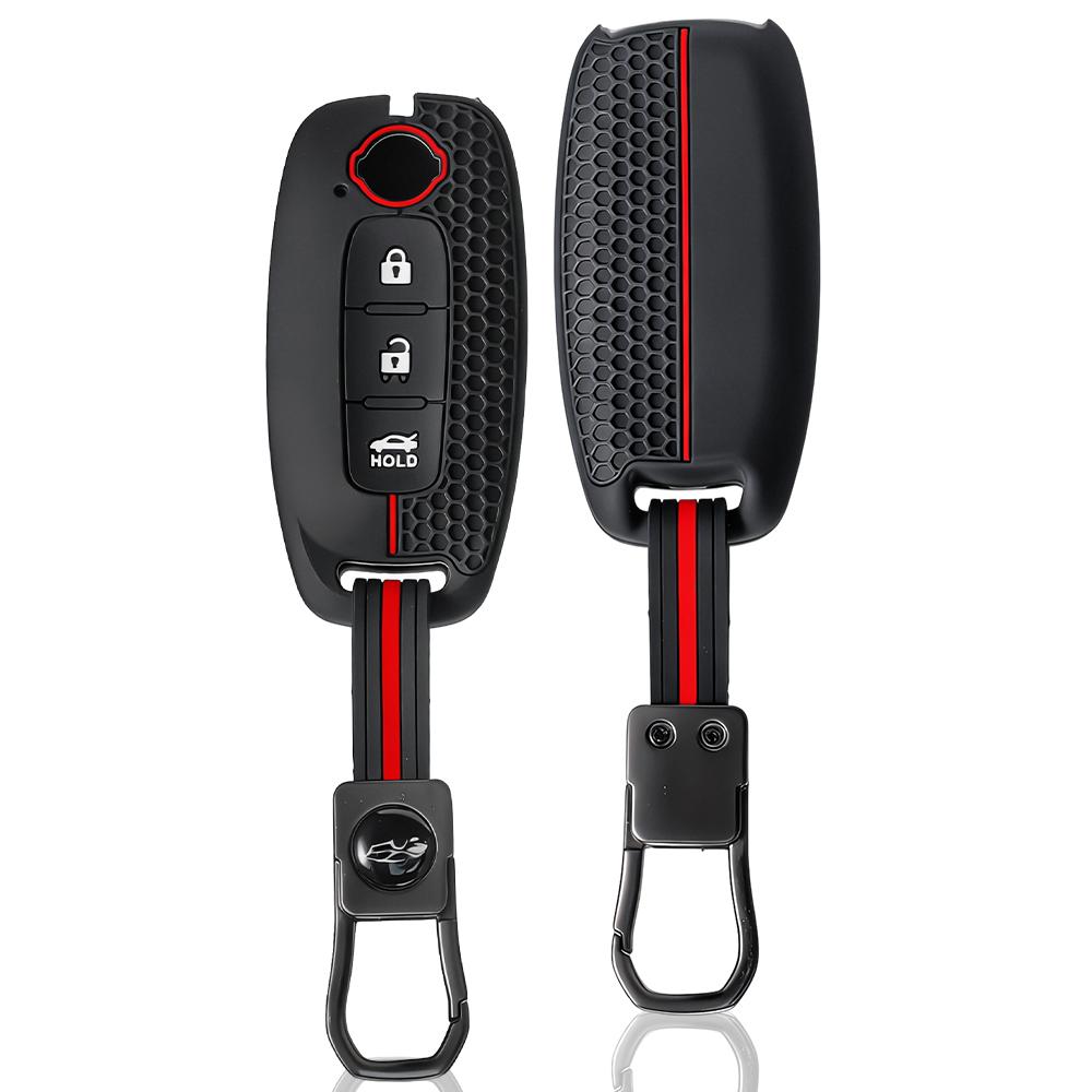 Silicone Keychain Key Cover Case For Nissan Versa X-Trail T33 Serena Rouge Kicks Pathfinder Ariya Rogue Car Accessories