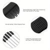 Carbon Lift Teasing Combs with Metal Prong Hair Pick Comb for Women Hair Styling Black