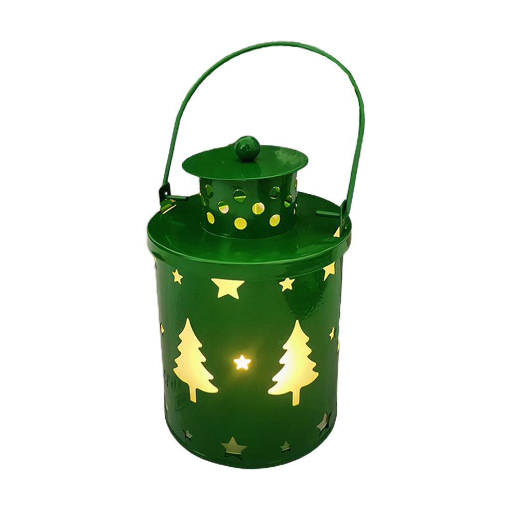 Christmas Tabletop Lanterns Vintage Outdoor Candle Decor with LED Lights Perfect Addition to Your Holiday Decor
