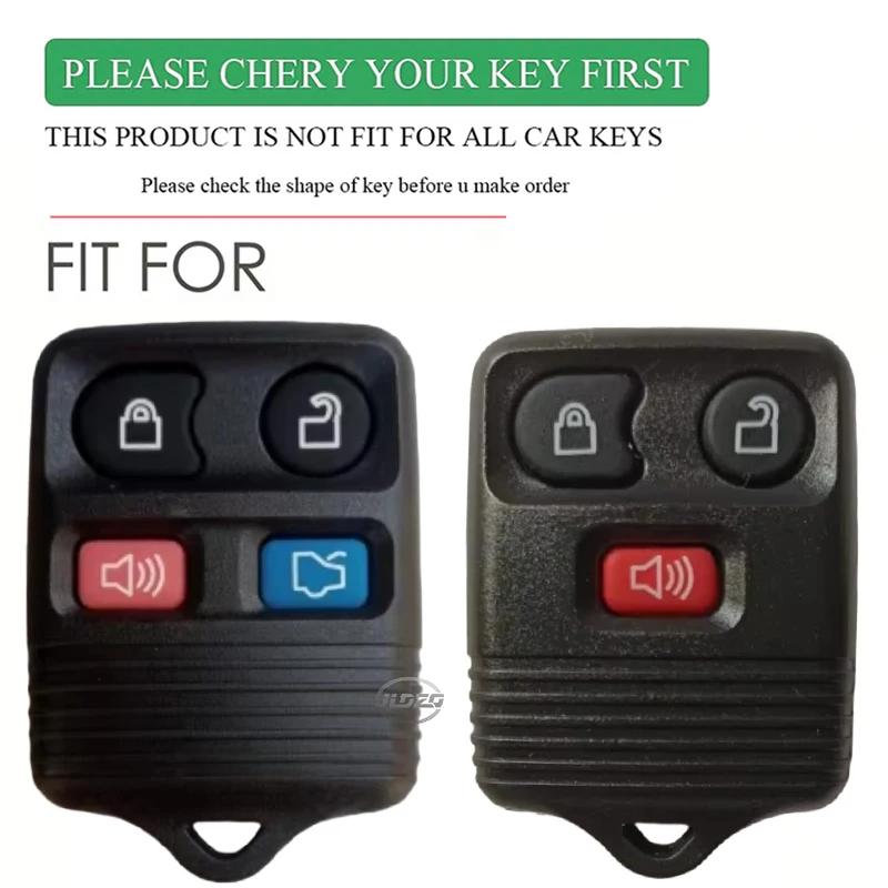 3/4 Buttons Car Key Case Cover Fibler Silicone For Ford Escape F 150 Explorer 2001 - 2007