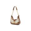 Charles & Keith Patchwork Chain Versatile PU Woven Underarm Bag Moon Bag Tote Shoulder Bag Women bags Multicolor CK2-40271053