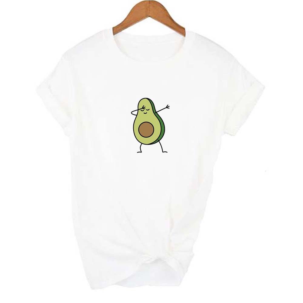 Avocado Women Short Sleeve T Shirt Casual Cartoon Kawaii Graphic Tops Female Harajuku Tee Summer