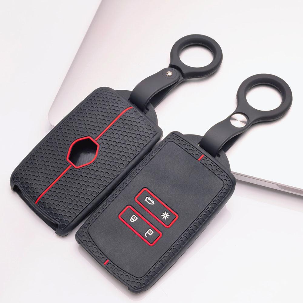 Key Cover for Renault Koleos Kadjar Arkana Clio Megane Captur Zoe Scenic with Keychain Anti-Scratch Guard Shockproof Protection Soft Grip Texture