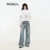 MO&Co. Women's Washed Low Waist Jeans