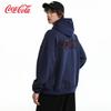 Coca-Cola Men's Gradient Plaid Stripe Heavyweight Hooded Sweatshirt