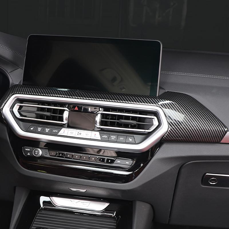 Carbon Fiber For BMW X3 G01 X4 G02 2022 Car Gear Shift Knob Central Handbrake Covers Interior Auto Accessories Stickers Trim