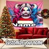 Custom Name Personalized Superhero Print Tapestry, Wall Art Decor, Bedroom, Dorm, Apartment, LivingRoom, Party Backdrop, Gift for Birthday