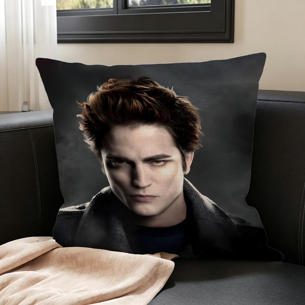 E-Edward Cullen Cushion Cover Natural Linen Pillowcase Set, All-In-One Decor For Sofa, Bedroom & Chair