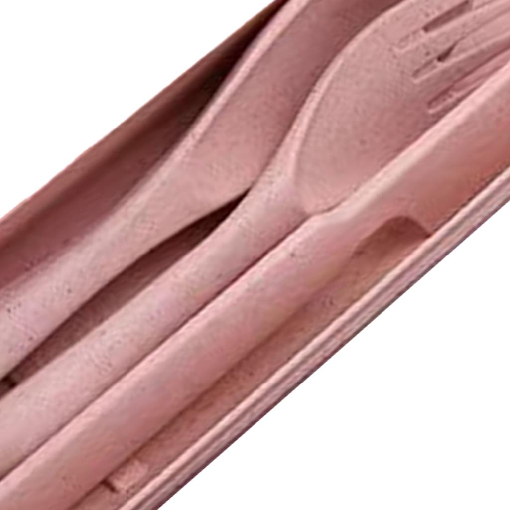 Besteckset aus Weizenstroh Modern Tragbar Gabel Löffel Messer Geschirr mit Box für Büro Schule