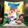 1PC Guy Family Blanket Flannel Throw for Sofa, Indoor, Camping, Living Room, Office, Chair, And Bed Soft Birthday Christmas Gift