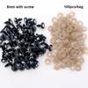 100pcs 8-16mm Flat Circle Bear Foot Eyes 2Styles Animal Puppet Crafts  For White Bear Doll
