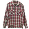 50s Vintage Check Pattern Long Sleeve Wool Shirt S Red Men's Used