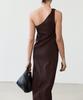 Masimodutti Asymmetrical Linen Blend Dress