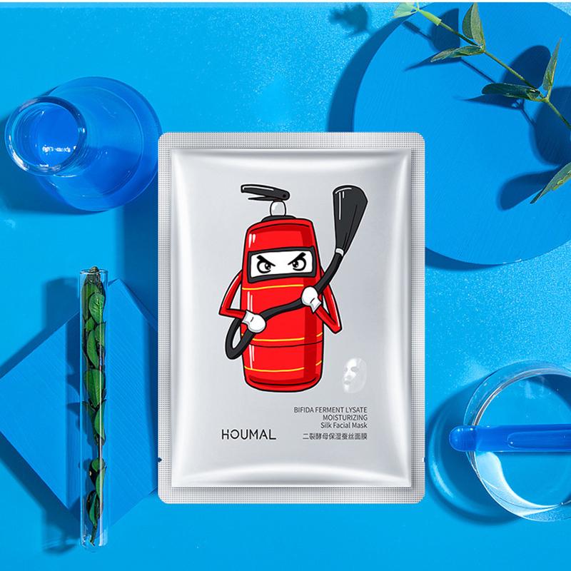 HOUMAI Masca de drojdie cu dublă divizare, blândă, pentru micșorarea porilor, controlul uleiului, esență hidratantă, mască de față stingător