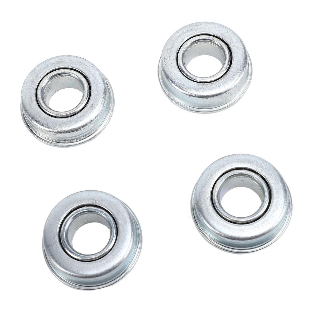 4PCS Steel Material Mower Shaft Bearings Silver Ball Bearing Replacement Lawn Mower Bearings