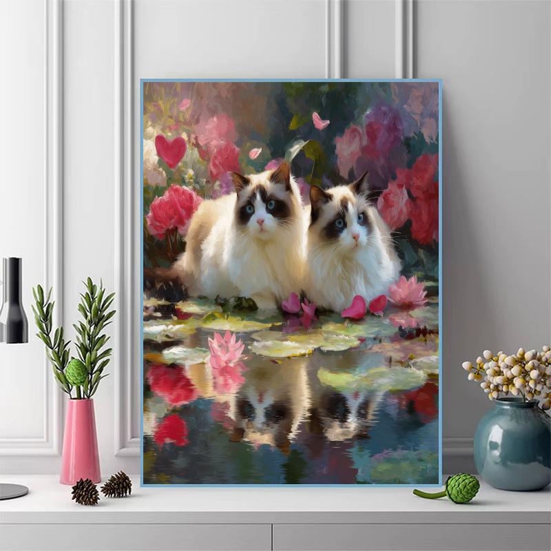 Ragdoll cat Pattern 3pcs 100% Round Full Drill 5D DIY Diamond Painting Embroidery Cross Stitch Rhinestone Décor