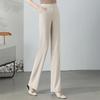 Women's High Waist Ice Silk Summer Pants - Lightweight, Loose-Fit, White Casual Suit Style