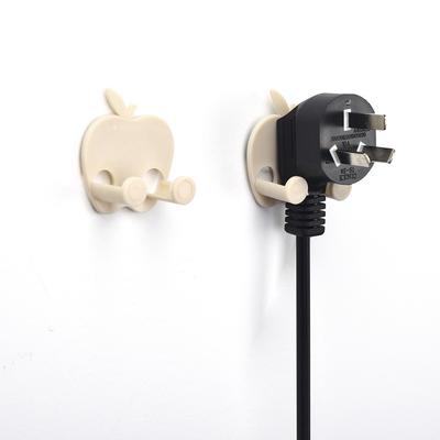 5pcs Creative Gluing Wall Outlet Power Cord Storage Rack Plug Finishing Rack