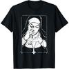 Eledvb Funny Unholy Drug Nun Costume Dark Satanic Essential Horror T-Shirt